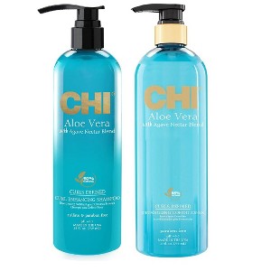 Chi Aloe Vera Curls Defined Enhancing Shampoo and Conditioner (25.0 oz DUO SET) - Moisture and Enhance Curl definition to increase Elasticity. - 1 of 3