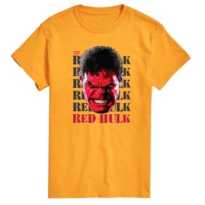 Men's - Marvel - Big Red Hulk Face Short Sleeve Graphic T-Shirt - 1 of 3