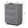Dolonm Wall mounted pedestal basin with sink MDF 3 drawers - 3 of 4