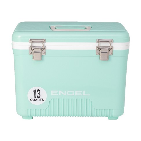 Engel Coolers 30 Quart 48 Can Lightweight Insulated Mobile Cooler Drybox, White