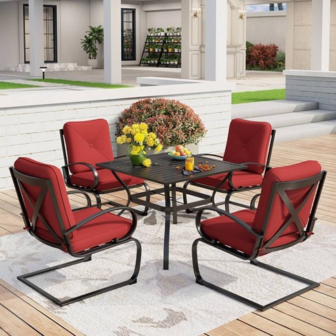 Square patio best sale table and chairs