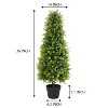 COWLOWN 3FT Artificial Topiary Trees, Set of 2 - 36 Inch Faux Boxwood Shrubs, UV Resistant Evergreen Plants for Patio Decor - 2 of 4