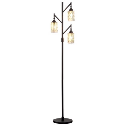 71" Lewis Tiffany Multi Light Floor Lamp (Includes LED Light Bulb) Bronze - JONATHAN Y