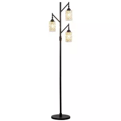 71" Lewis Tiffany Multi Light Floor Lamp (Includes LED Light Bulb) Bronze - JONATHAN Y