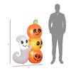 SEVOBAL Inflatable Holiday Decorations 5ft Halloween Ghost and Pumpkin Outdoor Decoration for Garden, Lawn, Halloween Party, Orange, 8.7"*8.7"*6.3" - 3 of 4