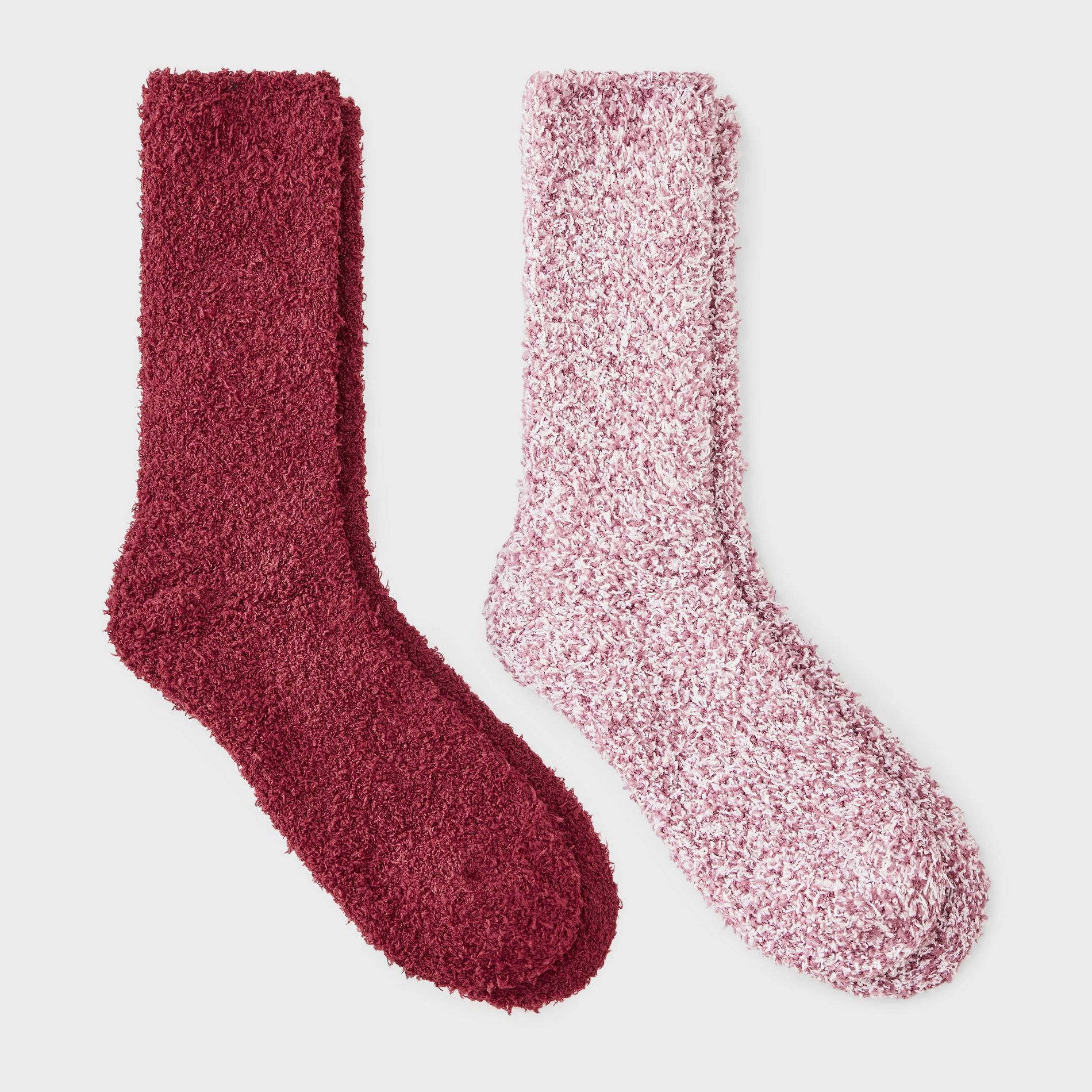 Women's Marled 2pk Cozy Crew Socks - Auden™ One Size