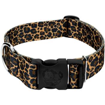 Country Brook Petz 1 1/2 Inch Deluxe Leopard Print Dog Collar