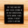Slickblue Funny Alexa Wood Sign, Knotty Pine Material, Wall or Shelf Decor, Rustic Style, 7x7 Inches, Multiple Colors - 3 of 3