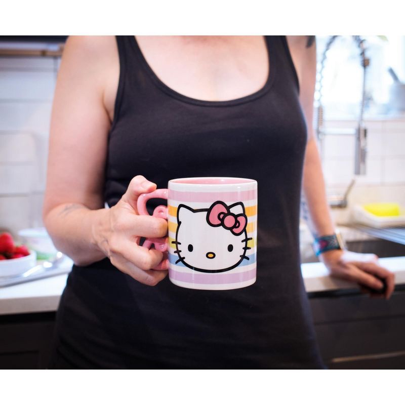 Silver Buffalo Hello Kitty Bow Handle Ceramic Mug | Holds 20 Ounces, 3 of 9