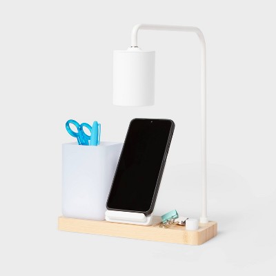 Desk Lamp with Wireless Charging and Storage (Includes LED Light Bulb) - Brightroom&#8482;