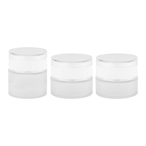 Unique Bargains Frosted Glass Dispensing Bottle for Bathroom 0.7oz 3 Pcs - 1 of 4