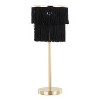 LumiSource: Fringe 25" Gold Metal Buffet Lamps with Black Faux Silk Shade, Set of 2 - 3 of 4