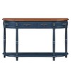 PAGED 52 inch Half-Moon Console Table with 2 Drawers and Open Shelf ,Modern Entryway Table for Living Room,Hallway - 4 of 4