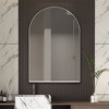 OUTSUPPLY Arched Recessed Medicine Cabinet, Metal Framed Bathroom Wall Cabinet with Mirror and Adjustable Shelves - 4 of 4