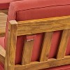 NicBex Outdoor Wooden Side Table with Round Topiary for Patio Seating Area, Teak - 2 of 4