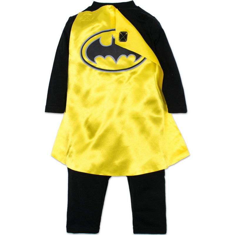 DC Comics Justice League Batman Baby Zip Up Cosplay Costume Coverall and Cape Infant , 2 of 9