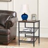 Costway 3-Tier Industrial End Side Table Nightstand W/2 Adjustable Shelves Rustic Brown - 2 of 4