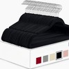 NAYSAYE Velvet Clothes Hangers Set 50 Pack Soft Non Slip Heavy Duty Hangers for Closet Bedroom or Entryway, Black, 17.72"*9.45"*10.83" - 4 of 4