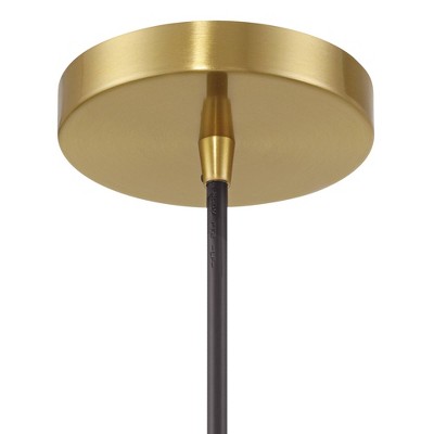 Soft Gold and Cognac Glass Mini Drum Pendant Light