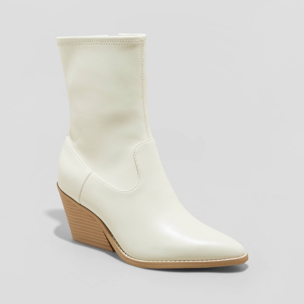 Women's Aubree Ankle Boots - Universal Thread™ Off-White 9.5