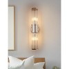 YANSUN 3 in. 2-Light Chrome Vanity Light Fixture with Sparkling Crystal Accents Versatile Bathroom Wall Sconce for Bathroom - 2 of 4