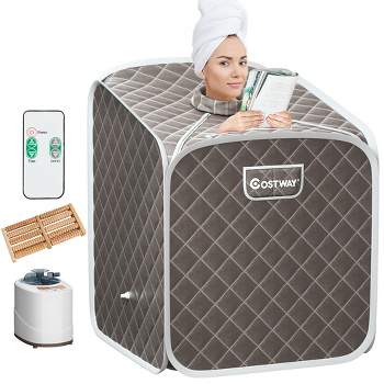 Costway Portable 2L Steam Sauna Spa Tent with Chair Grey/Black/Coffee