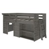 Farmhouse Twin Low Loft with Bookcase - 2 of 4