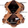 Wikineon Backpack Purse for Women Fashion Waterproof PU Leather School Backpack Convertible Shoulder Bags Brown - 3 of 4