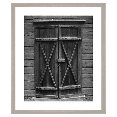 18" x 22" Black Barn Door Single Picture Frame Gray - PTM Images
