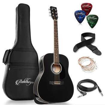Ashthorpe Full-Size Dreadnought Acoustic Electric Guitar Package with Premium Tonewoods