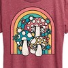 Women's - Instant Message - Retro Mushrooms Rainbow Short Sleeve Graphic T-Shirt - 2 of 4