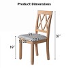 Set of 2 Upholstered Dining Chairs with Solid Wood Legs,Mid-Century Modern Style Linen Fabric Side Chairs-The Pop Home - 4 of 4