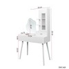 NicBex Makeup Vanity Desk with Mirror and Lights,Makeup Table with Drawers for Bedroom - 3 of 4