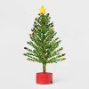 Rotating Tinsel Christmas Tree Decorative Figurine Green - Wondershop™ - image 3 of 3