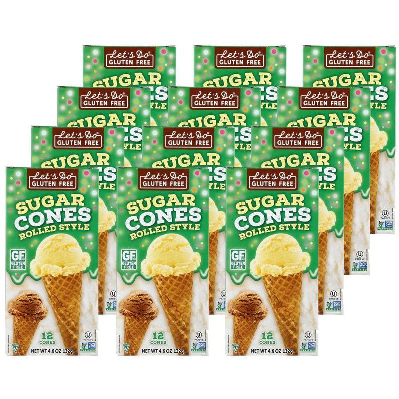 Let's Do Gluten Free Sugar Cones Rolled Style - Case of 12/4.6 oz, 1 of 8