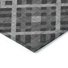 Charcoal Gray And Silver Geometric Washable Indoor Outdoor Area Rug - 4 of 4