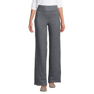 Lands' End Women's Serious Sweats High Rise Fleece Lined Straight Leg Pants - 1 of 4