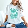 Simply Sage Market Women's Beach Vibes Distressed Short Sleeve Garment Dyed Tee - 2 of 2