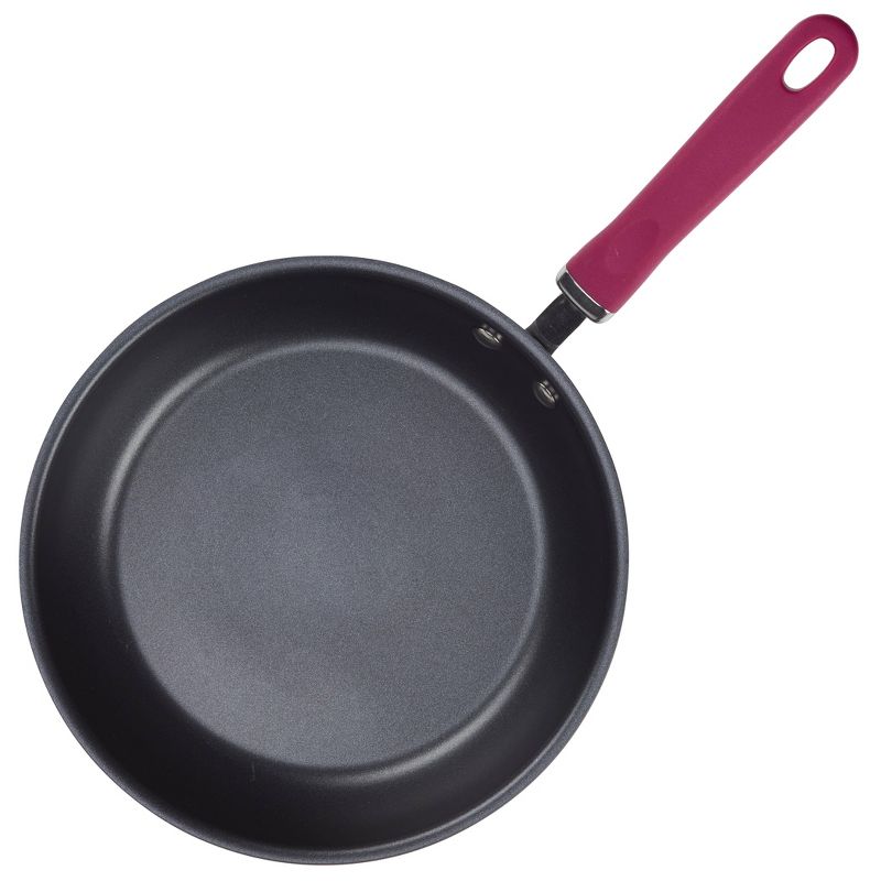 Rachael Ray Create Delicious 11pc Hard Anodized Nonstick Cookware Set Burgundy Handles, 4 of 10