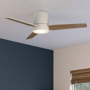 Urban Ambiance Luxury Mid-Century Modern Ceiling Fan 9.75''H x 44''W,  Matte White Finish,  Camden Collection, UHP9291 - 1 of 4