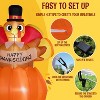 Joyfy 6ft Inflatable Turkey Pumpkin Outdoor Decorations, Thanksgiving  LED Light-Up Inflatable Decoration for Garden Lawn Yard Party Decor - 3 of 4