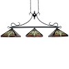 Chloe Lighting CH33359MR47-IL3 Innes Mission Tiffany-Style Blackish Bronze 3 Light Island Pendant 47" Wide - 2 of 4