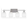 Toltec Lighting Uptowne 4 - Light Vanity in  Aged Silver with 5" White Linen  Shade - 2 of 2