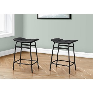 TOAOTBNBOB Contemporary Counter Height Bar Chairs with Metal Legs, Backless Barstools Set of 2, Upholstered Bar Stools for Dining Room - 1 of 4