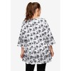 ellos Women's Plus Size Tiered Floral 3/4 Sleeve Tunic - 3 of 4