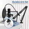 Pyle USB Podcast Microphone Kit with Shock Mount & Pop Filter (PDMIKT140) - Black - 3 of 4