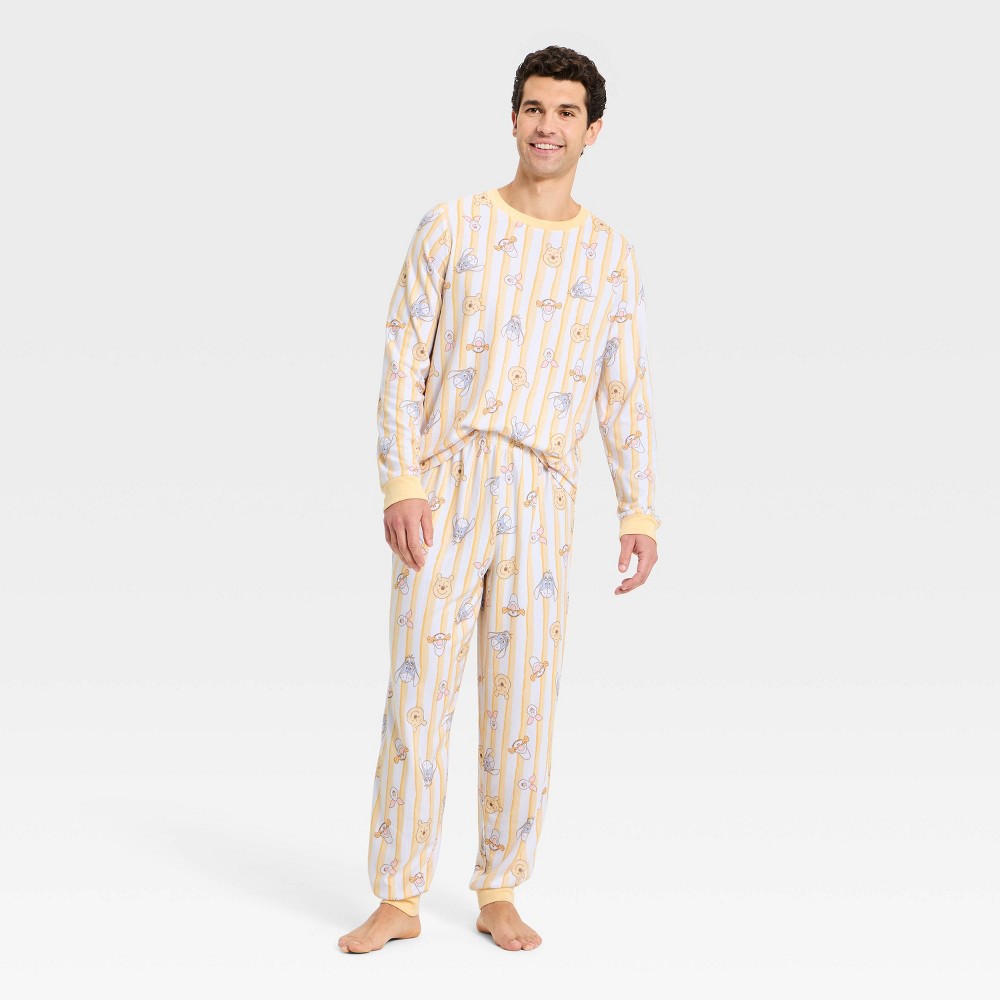 Men's Winnie the Pooh 2pc Family Matching Sleep Pajama Set - Yellow XL