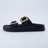 CUSHIONAIRE Loft Women’s Slide Sandal – Double Buckle Slip-On with Woven Detail, Adjustable Straps & Memory Foam - 4 of 4