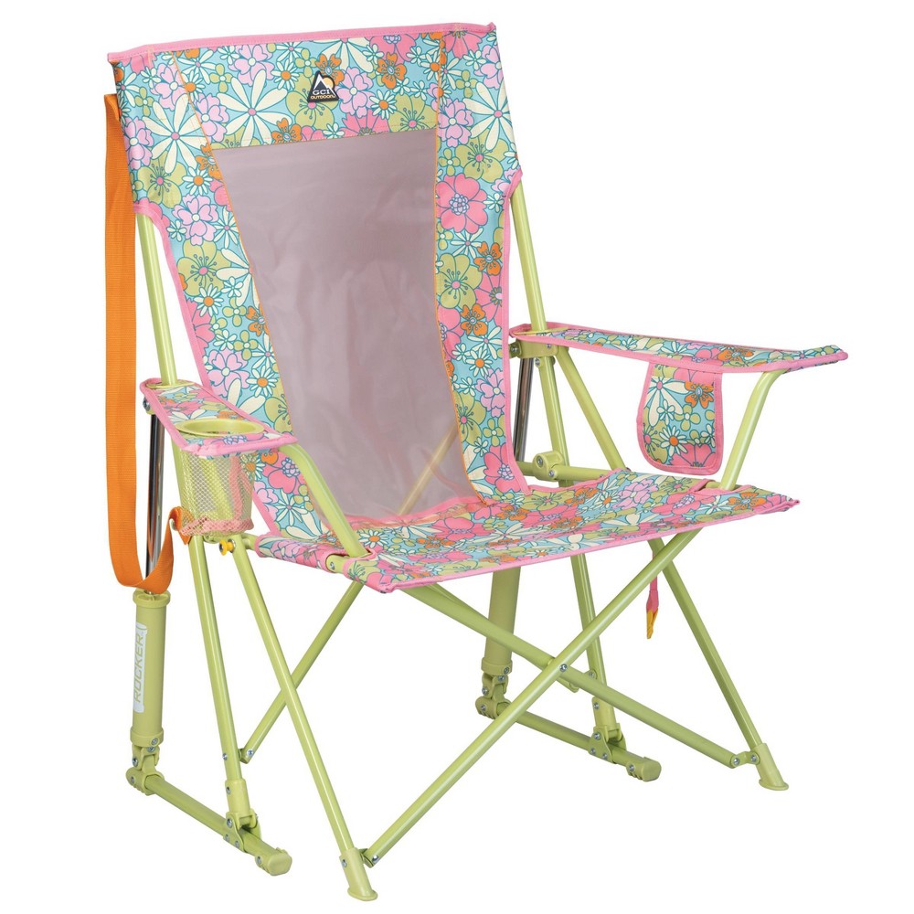 gci outdoor comfort pro rocker foldable rocking camp chair with mesh backrest