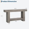 Nasitip  Grey/Flame Pattern 2-Tier Console Table, Farmhouse Wooden Entryway Table with Storage for Living Room & Hallway - 2 of 4